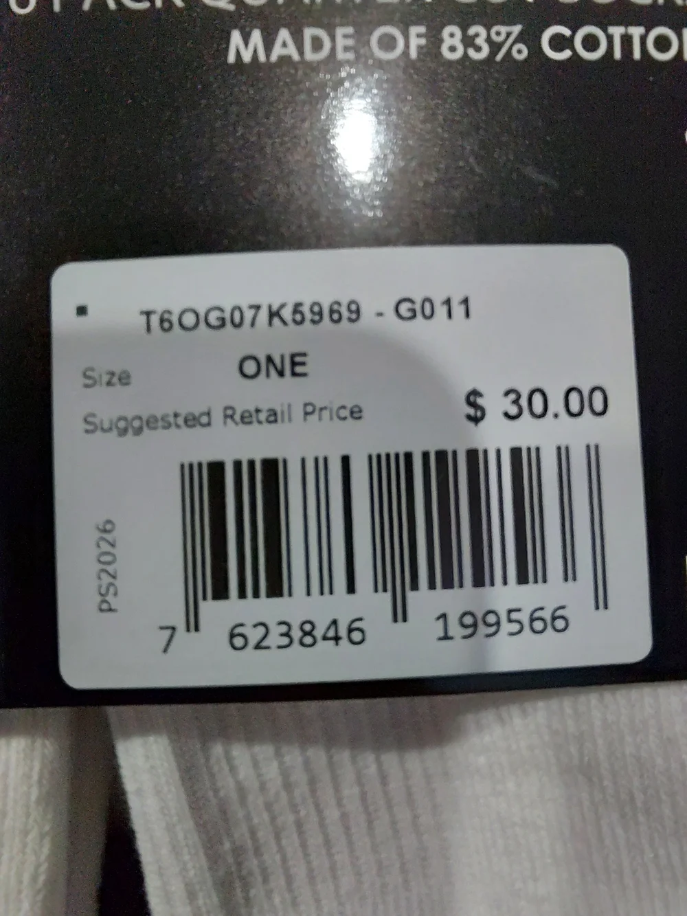 NWT GUESS Men’s Cushion Quarter Cut Cotton Sport Socks - White (6 Pack)